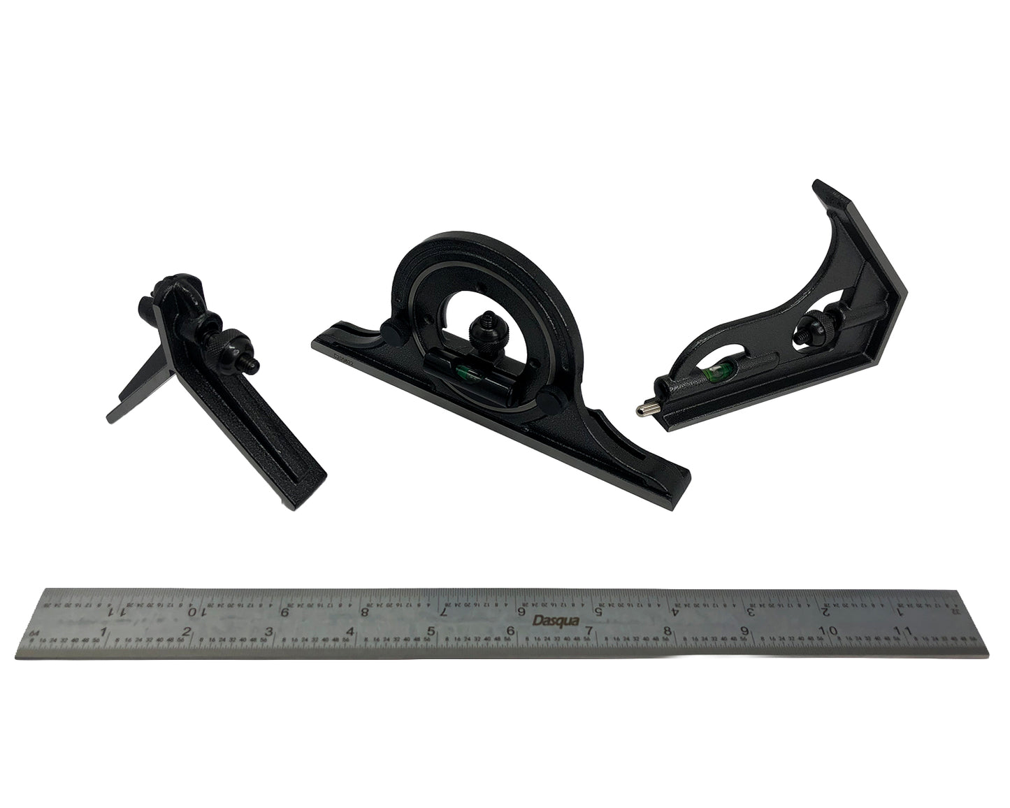 Set de Regla y Escuadras de 3 Piezas Dasqua / 12" 0-180°