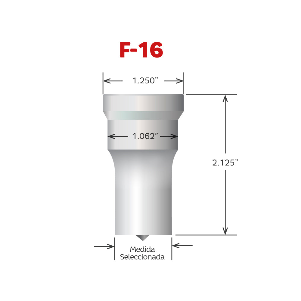Punzón F-16 Cuadrado de Cleveland Punch and Die