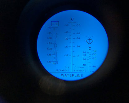 Refractómetro de líquidos de batería y refrigerante de motor Dasqua  32°F a -60°F