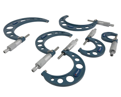 Juego de Micrómetros Exterioesr tipo C Dasqua 0-6" / 0.0001"