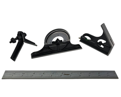 Set de Regla y Escuadras de 3 Piezas Dasqua / 12" 0-180°
