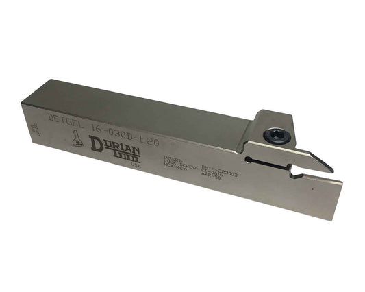 Dorian Tool Porta Inserto para Ranurado Externo Izquierdo DETGFL16-030D-L20 / 1"