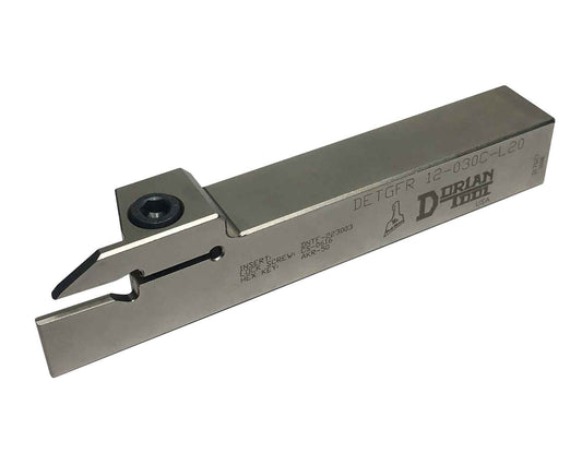 Dorian Tool Porta Inserto para Ranurado Externo Derecho DETGFR 12-030C-L20 / 3/4"