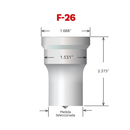 Punzón F-26 Redondo de Cleveland Punch and Die