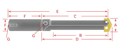 YG-1 Broca Espada Porta Inserto de Zanco Recto / Serie 0 / 3/4"